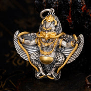 Buddha Stones 925 Sterling Silver Tibetan Garuda Bird Wisdom Necklace Pendant Necklaces & Pendants BS 4