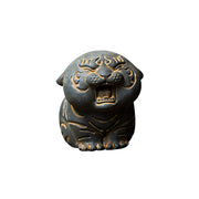 Buddha Stones Mini Cute Tiger Iron Powder Rust Cast Resin Statue Home Decoration Decorations BS 17