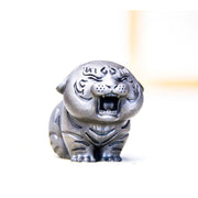 Buddha Stones Mini Cute Tiger Iron Powder Rust Cast Resin Statue Home Decoration Decorations BS 28