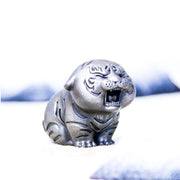 Buddha Stones Mini Cute Tiger Iron Powder Rust Cast Resin Statue Home Decoration Decorations BS 24