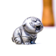 Buddha Stones Mini Cute Tiger Iron Powder Rust Cast Resin Statue Home Decoration Decorations BS 21