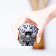 Buddha Stones Mini Cute Tiger Iron Powder Rust Cast Resin Statue Home Decoration Decorations BS 20