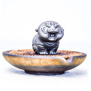 Buddha Stones Mini Cute Tiger Iron Powder Rust Cast Resin Statue Home Decoration Decorations BS 19