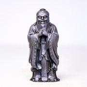 Buddha Stones Handmade Confucius Iron Powder Rust Cast Resin Statue Home Decoration