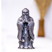 Buddha Stones Handmade Confucius Iron Powder Rust Cast Resin Statue Home Decoration Decorations BS 15