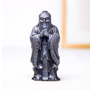 Buddha Stones Handmade Confucius Iron Powder Rust Cast Resin Statue Home Decoration Decorations BS 20