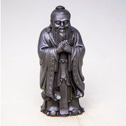 Buddha Stones Handmade Confucius Iron Powder Rust Cast Resin Statue Home Decoration Decorations BS 24