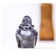 Buddha Stones Handmade Literary Military God of Wealth Iron Powder Rust Cast Resin Statue Home Decoration Decorations BS 12