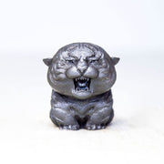 Buddha Stones Handmade Mini Roaring Tiger Iron Powder Rust Cast Resin Statue Home Decoration Decorations BS Polished Version 7.5*5.5cm