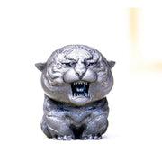 Buddha Stones Handmade Mini Roaring Tiger Iron Powder Rust Cast Resin Statue Home Decoration Decorations BS 28