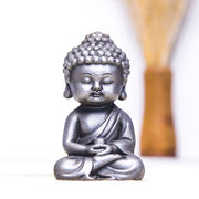 Buddha Stones Handmade Ksitigarbha Kwan Yin Guanyin Avalokitesvara Tathagata Iron Powder Rust Cast Resin Statue Home Decoration