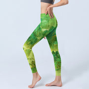 Buddha Stones Mountain River Lanscape Print Gym Leggings Women's Yoga Pants