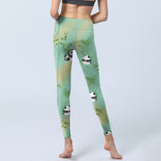 Buddha Stones Bamboo Panda Print Gym Leggings Women's Yoga Pants - image 7