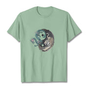 Buddha Stones Tiger Dragon Yin Yang Cotton Tee T-shirt