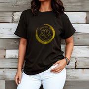 Buddha Stones Om NEVER GIVE UP GREAT THINGS TAKE TIME Lotus Cotton Tee T-shirt