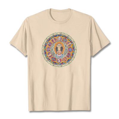 Buddha Stones Dorje Vajra Mandala Buddha Cotton Tee T-shirt