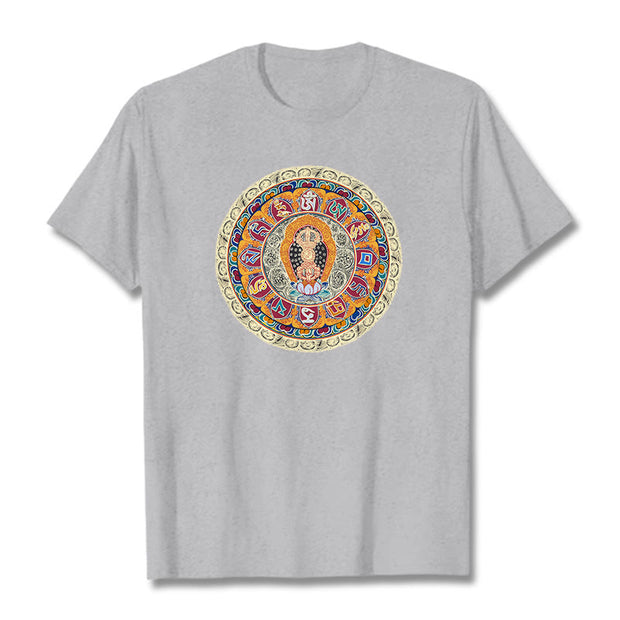 Buddha Stones Dorje Vajra Mandala Buddha Cotton Tee T-shirt