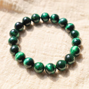 Buddha Stone Various Tiger Eye Confidence Bracelet Bracelet BS Green Tiger Eye(Wrist Circumference: 14-16cm) 10mm