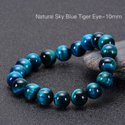 Buddha Stone Various Tiger Eye Confidence Bracelet Bracelet BS Blue Tiger Eye(Wrist Circumference: 14-16cm) 10mm