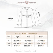 Buddha Stones Casual Button Long Sleeve Round Neck Cotton Linen Women's Shirts