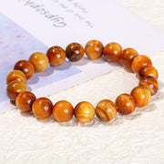 Buddha Stone Various Tiger Eye Confidence Bracelet Bracelet BS Orange Tiger Eye(Wrist Circumference: 14-16cm) 12mm