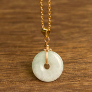 FREE Today: Luck Abundance Jade Peace Buckle Necklace Pendant