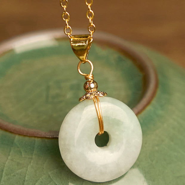 FREE Today: Luck Abundance Jade Peace Buckle Necklace Pendant