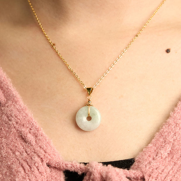 FREE Today: Luck Abundance Jade Peace Buckle Necklace Pendant