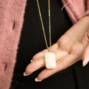 FREE Today: Luck and Prosperity Square Hetian Jade Necklace Pendant