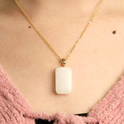 FREE Today: Luck and Prosperity Square Hetian Jade Necklace Pendant