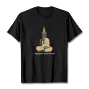 Buddha Stones I Accept My Path Cotton Tee T-shirt T-Shirts BS Black 2XL