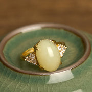 FREE Today: Prosperity and Abundance Hetian Jade Egg Alloy Ring FREE FREE 1