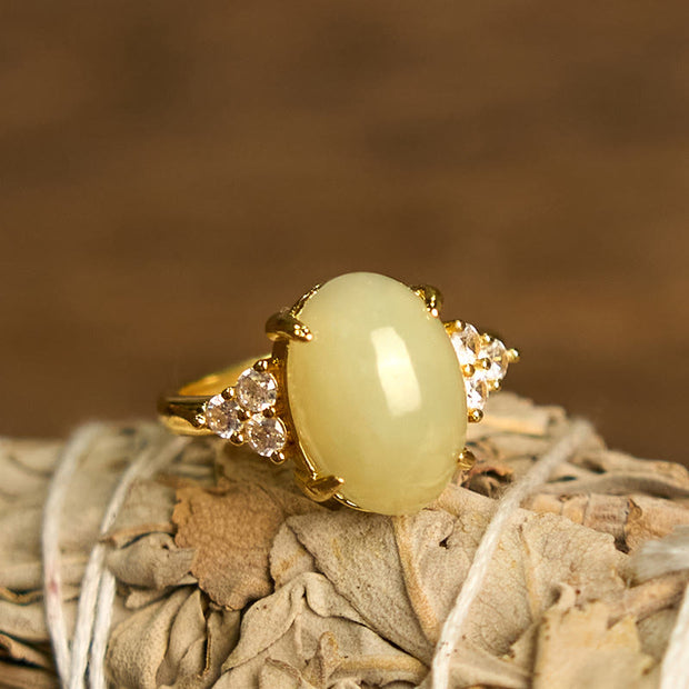 FREE Today: Prosperity and Abundance Hetian Jade Egg Alloy Ring FREE FREE Hetian Jade