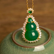 FREE Today: Courage and Strength Green Chalcedony Gourd Pendant