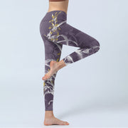 Buddha Stones Orchid Flower Roses Gym Leggings Women's Yoga Pants