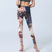 Buddha Stones Fox Cherry Blossoms Gym Leggings Women's Yoga Pants - image 7