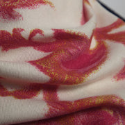 Buddha Stones Tibetan Red Flower Print Shawl Fall Winter Soft Warm Scarf Wrap Tibetan Shawl BS 9