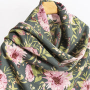 Buddha Stones Tibetan Shawl Blooming Flower Lush Leaves Print Fall Winter Soft Warm Scarf Wrap Tibetan Shawl BS 4