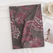 Buddha Stones Tibetan Paisley Prints Shawl Fall Winter Soft Warm Scarf Wrap Tibetan Shawl BS DimGray 190*65cm