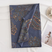 Buddha Stones Tibetan Paisley Prints Shawl Fall Winter Soft Warm Scarf Wrap