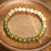 Buddha Stones Hetian Jade Gradient Color Abundance Bracelet