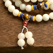 FREE Today: Wealth and Luck 108 Mala Beads Natural Golden Silk Jade Bracelet