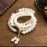 FREE Today: Wealth and Luck 108 Mala Beads Natural Golden Silk Jade Bracelet