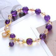 Buddha Stones Natural Amethyst Geometric Crystal Meditation Bracelet Bracelet BS 4