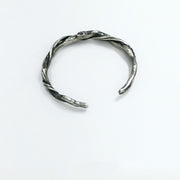 Buddha Stones 999 Sterling Silver Driftwood Cuff Bracelet Bangle