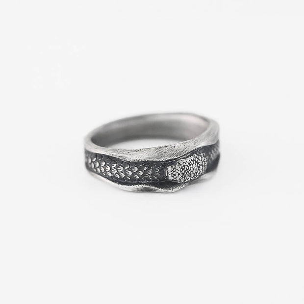 Buddha Stones 999 Sterling Silver Snake-shaped Year Of The Snake Protection Ring Ring BS 3