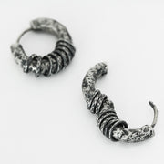 Buddha Stones 925 Sterling Silver Hand-hammered Protection Earrings