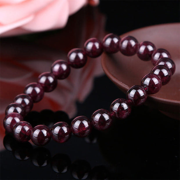 Buddha Stones Natural Garnet Bead Passion Bracelet