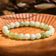 Buddha Stones Love Self Green Series Calm Balance Support Bracelet Bracelet BS Jade(Wrist Circumference: 14-16cm)