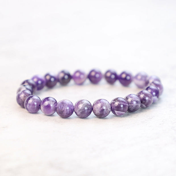 Buddha Stones Keep Calm Purple Series Healing Love Bracelet Bracelet BS Amethyst(Wrist Circumference: 14-16cm)